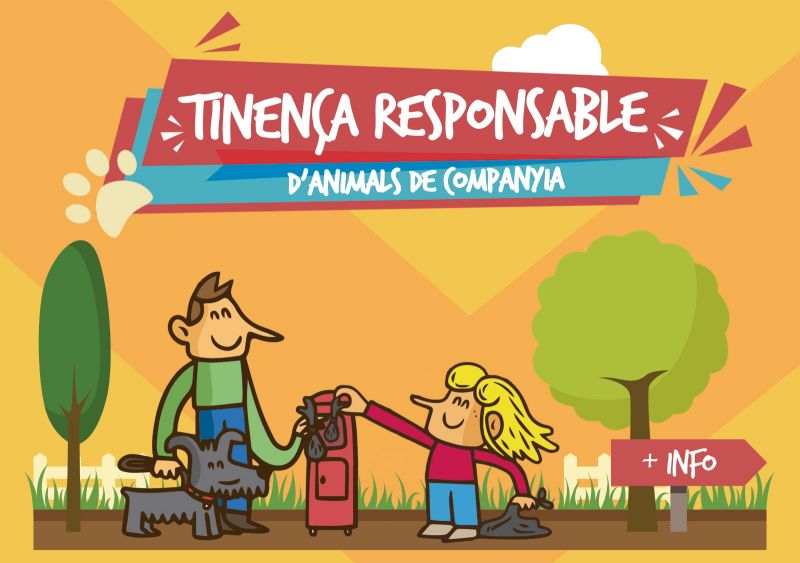 Campanya de civisme sobre la tinença d’animals Difusió del díptic gràfic ‘Entre tots mantenim #Ampostaneta’
